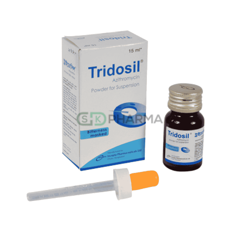 Tridosil Suspension 200 mg/5 ml (Azithromycin Dihydrate)