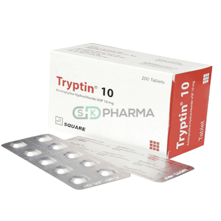 Tryptin Tablet 10 mg (Amitriptyline Hydrochloride)