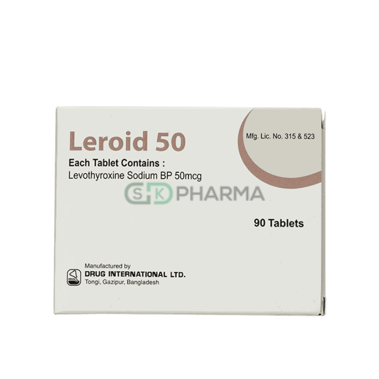 Leroid Tablet 50 mcg (Levothyroxine Sodium)