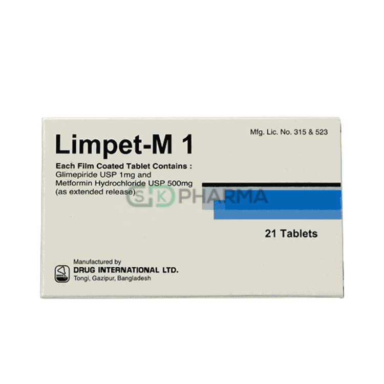Limpet-M Tablet 1 mg+500 mg (Glimepiride + Metformin)