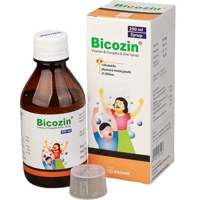 Bicozin Syrup ,  Vitamin B Complex + Zinc, 200ml