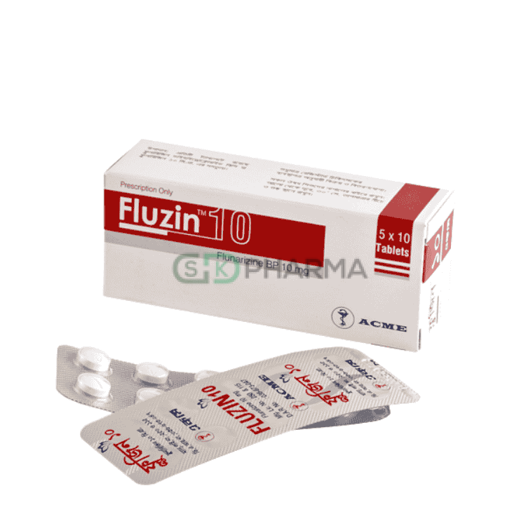 Fluzin Tablet 10 mg (Flunarizine)