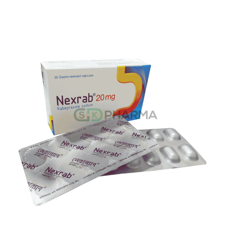 Nexrab Capsule 20 mg (Rabeprazole Sodium)