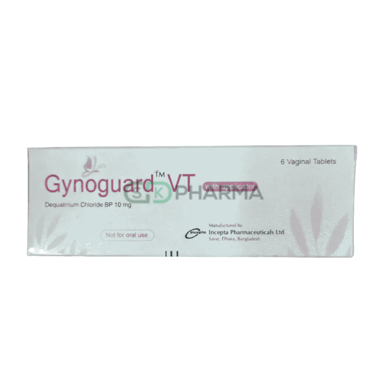 Gynoguard VT Vaginal Tablet 10 mg (Dequalinium Chloride)
