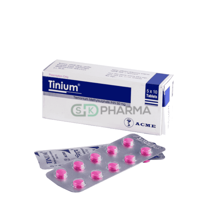 Tinium Tablet 50 mg (Tiemonium Methylsulfate)