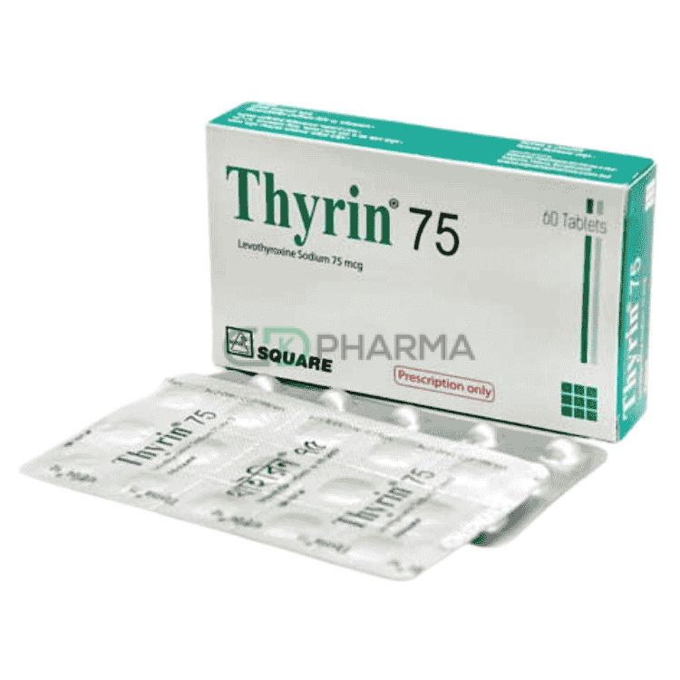 Thyrin Tablet 75 mcg (Levothyroxine Sodium)