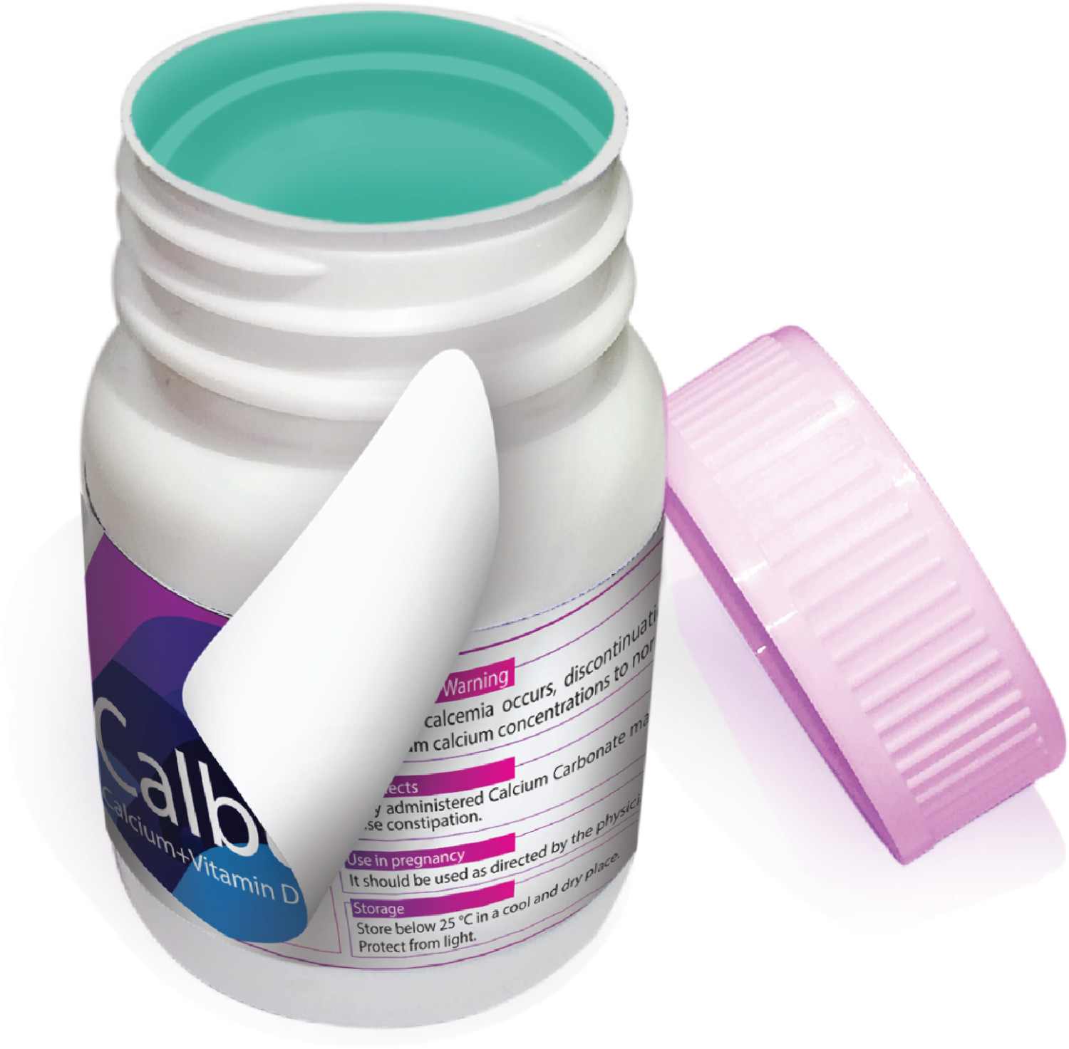 Calbo-D Tablet , Elemental Calcium + Vitamin D3 500 mg+200 IU