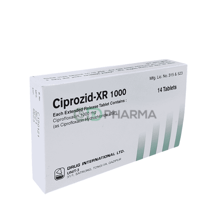 Ciprozid-XR Tablet 1000 mg (Ciprofloxacin)