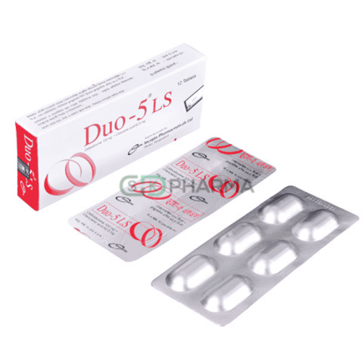Duo-5 LS Tablet 100 mg+62.5 mg (Cefpodoxime Proxetil + Clavulanic Acid)