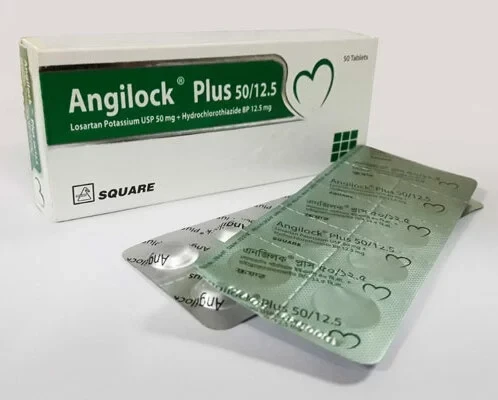 Angilock Plus Tablet, Losartan Potassium + Hydrochlorothiazide 50 mg+12.5 mg