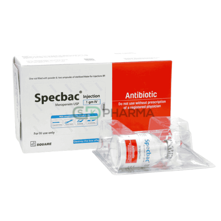 Specbac Injection 1 gm/vial (Meropenem Trihydrate)