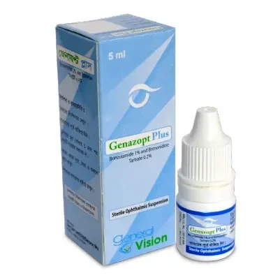 Genazopt Plus Ophthalmic Suspension 5 ml drop, Brinzolamide + Brimonidine Tartrate 1%+0.2%