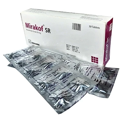 Mirakof SR Tablet (Sustained Release), Butamirate Citrate 50 mg