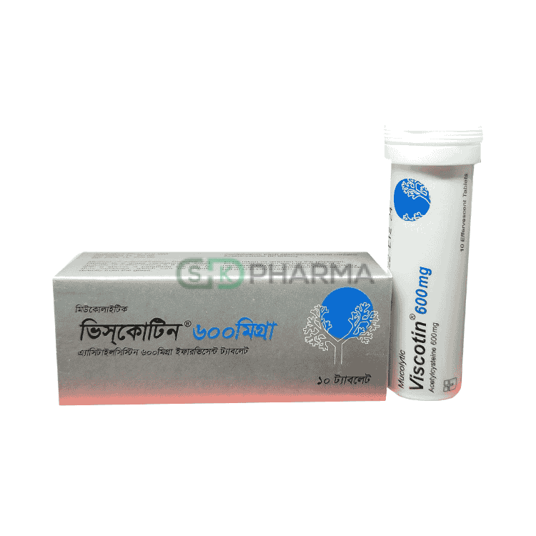 Viscotin Tablet 600 mg (Acetylcysteine)
