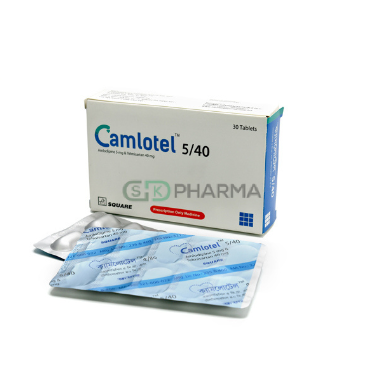 Camlotel Tablet 5 mg+40 mg (Amlodipine Besilate + Telmisartan)
