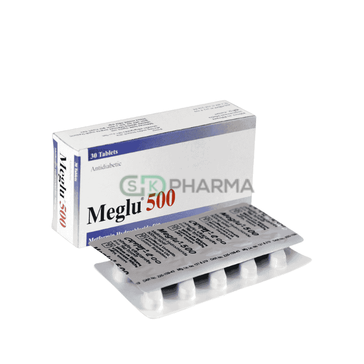 Meglu Tablet 500 mg (Metformin Hydrochloride)