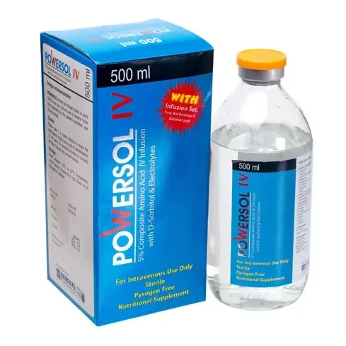 Powersol IV Infusion 500 ml bottle, Amino Acid, D-Sorbitol & Electrolytes 5%