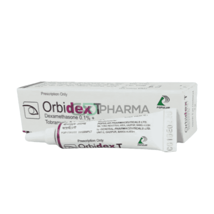 Orbidex T Eye Ointment 0.1%+0.3% (Dexamethasone + Tobramycin)