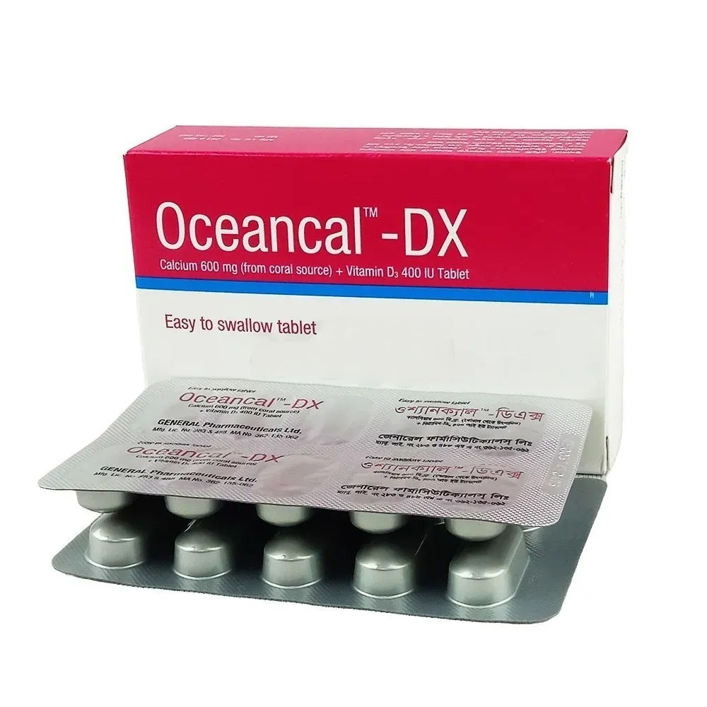 Oceancal-DX Tablet, Coral Calcium + Vitamin D3 600 mg+400 IU