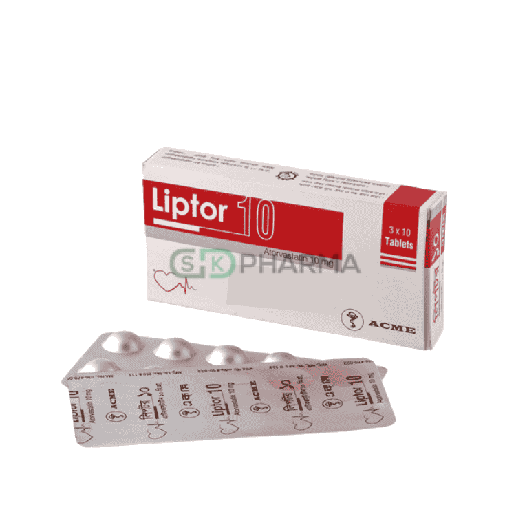 Liptor Tablet 10 mg (Atorvastatin Calcium)
