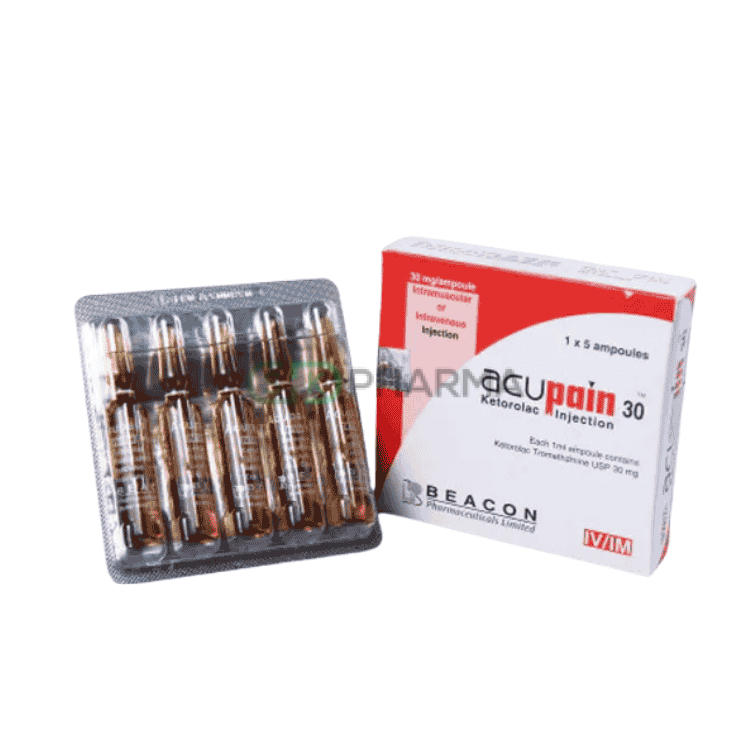 Acupain Injection 30 mg/ml (Ketorolac Tromethamine)