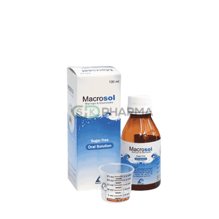 Macrosol Oral Solution (13.125 gm+350.7 mg+178.5 mg+46.6 mg)/25 ml (Polyethylene Glycol 3350 + Electrolytes)