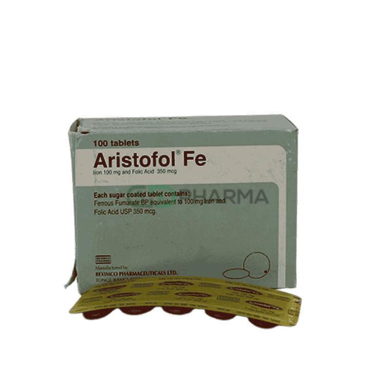 Aristofol Fe Tablet 308 mg+350 mcg (Ferrous Fumarate + Folic acid)