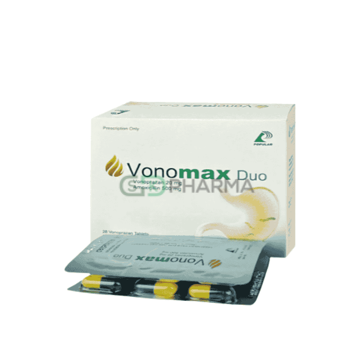 Vonomax Duo Tablet 40 mg + 3000 mg (Vonoprazan + Amoxicillin)