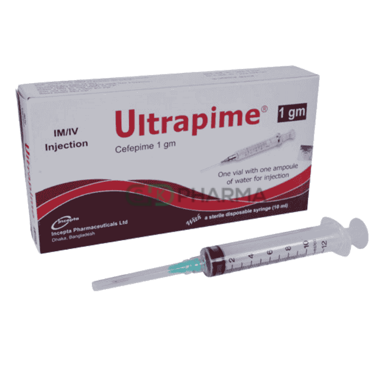 Ultrapime Injection 1 gm/vial (Cefepime Hydrochloride)