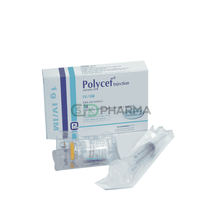 Polycef Injection 1 gm/vial (Cephradine)