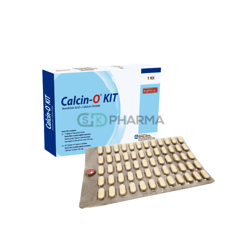 Calcin-O Kit Tablet 150 mg & 400 mg (Ibandronic Acid & Calcium Orotate)