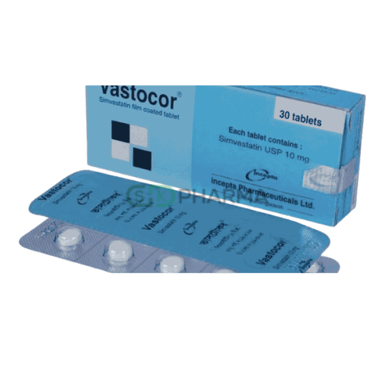 Vastocor Tablet 10 mg (Simvastatin)