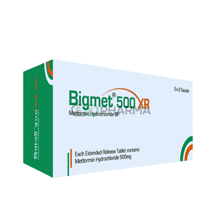 Bigmet XR Tablet 500 mg (Metformin Hydrochloride)