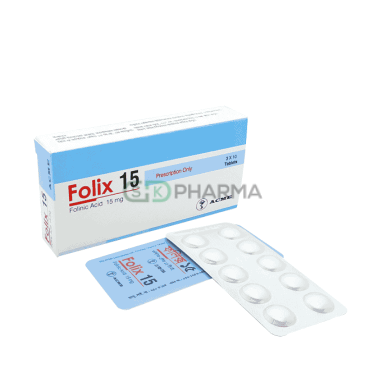 Folix Tablet 15 mg (Folinic Acid)