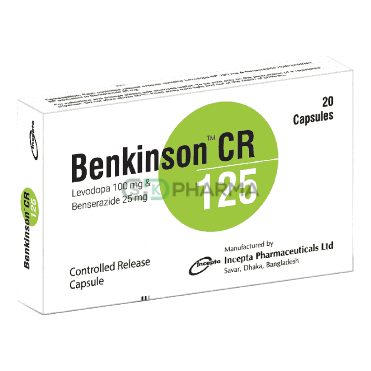 Benkinson CR Capsule 100 mg+25 mg (Levodopa + Benserazide)