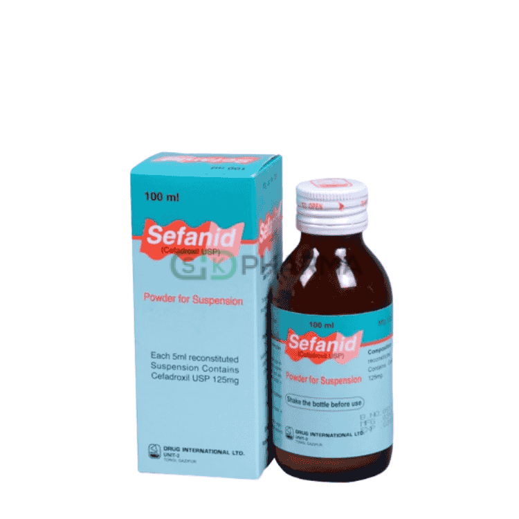 Sefanid Suspension 125 mg/5 ml (Cefadroxil Monohydrate)