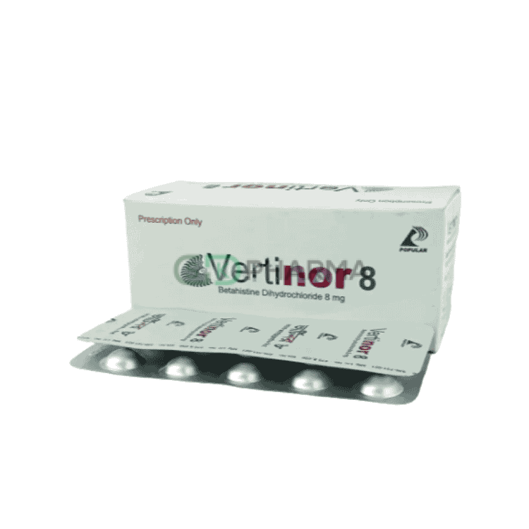 Vertinor Tablet 8 mg (Betahistine Dihydrochloride)