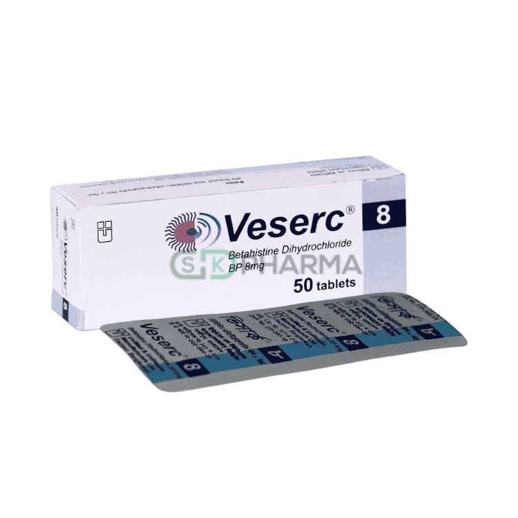 Veserc Tablet 8 mg (Betahistine Dihydrochloride)