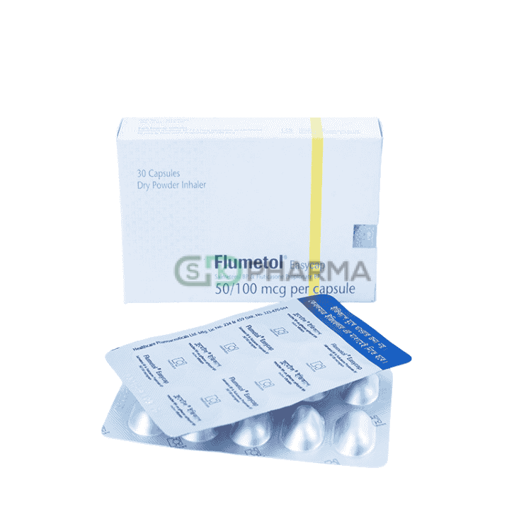 Flumetol Inhalation Capsule 50 mcg+100 mcg (Salmeterol + Fluticasone Propionate)