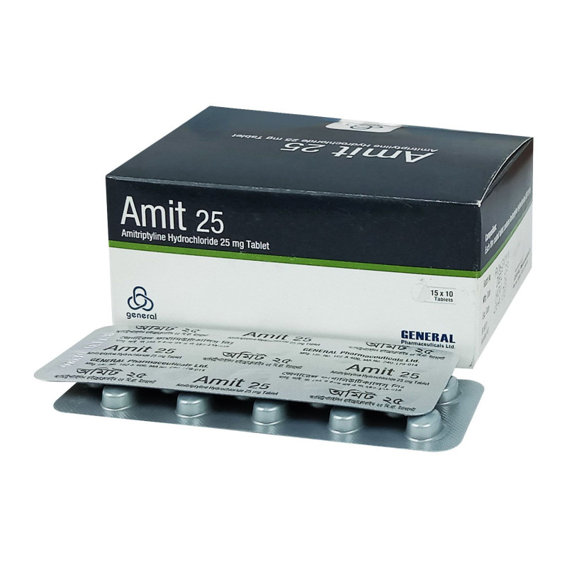 Amit Tablet, Amitriptyline Hydrochloride 25 mg