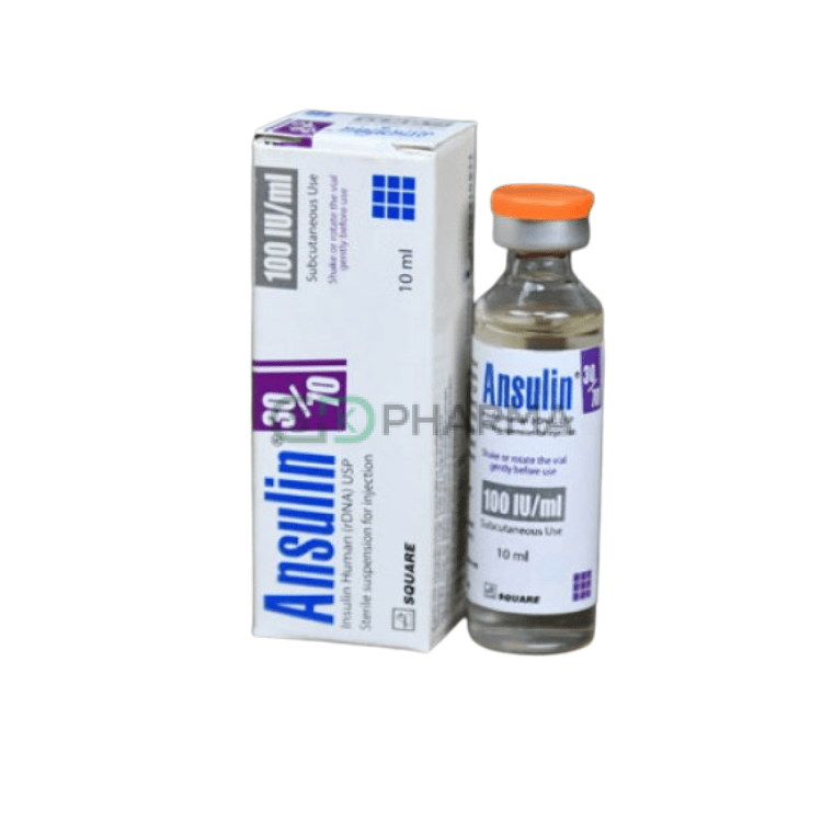 Ansulin Injection 30%+70% in 40 IU/ml (Regular Insulin Human + Isophane Insulin Human)