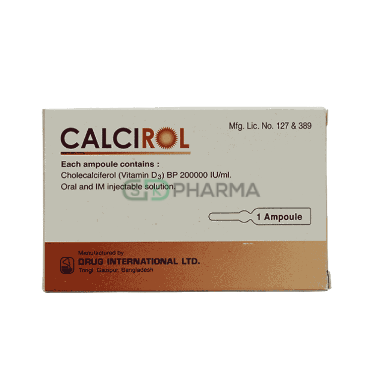 Calcirol Injectable Solution (Oral & IM) 200000 IU/ml (Cholecalciferol [Vitamin D3])