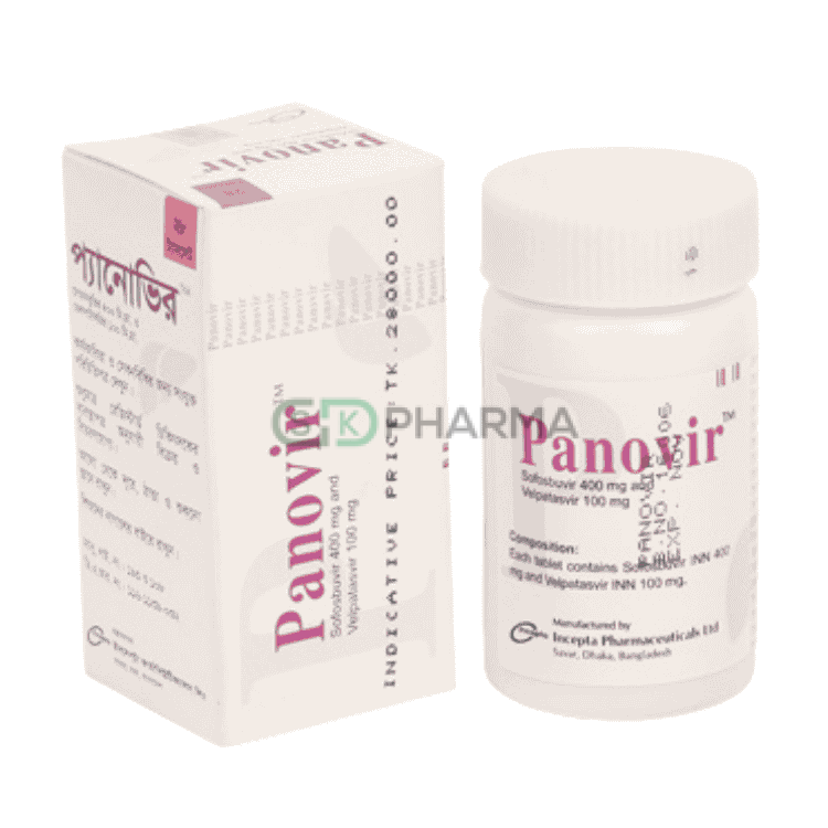 Panovir Tablet 400 mg+100 mg (Sofosbuvir + Velpatasvir)