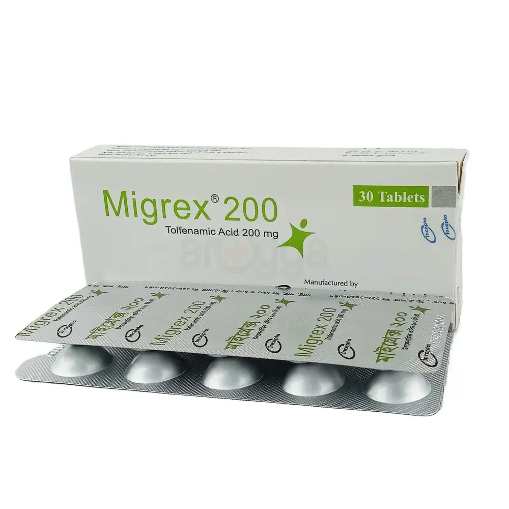 Migrex Tablet 200 mg (Tolfenamic acid)
