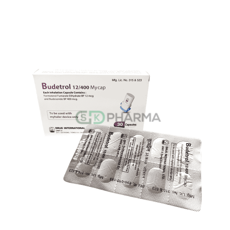 Budetrol Inhalation Capsule 400 mcg+12 mcg (Budesonide + Formoterol Fumarate)