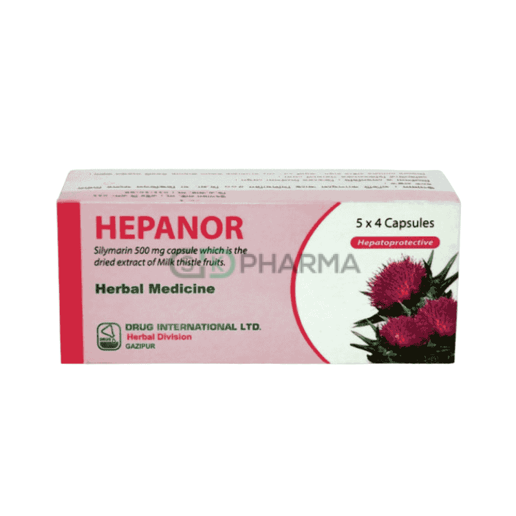 Hepanor Capsule 500 mg (Silymarin [Dried extract of milk thistle fruits])