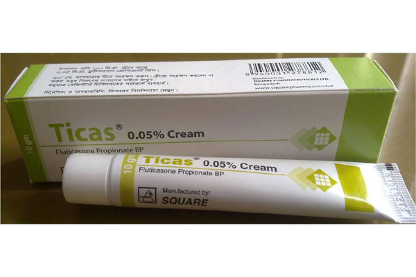 Ticas Cream 10 gm tube, Fluticasone Propionate 0.05%