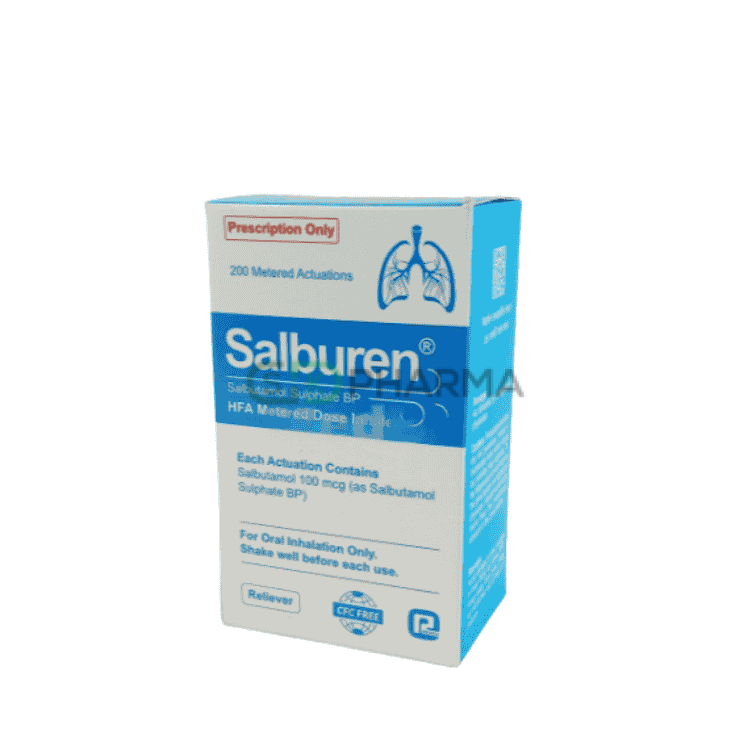 Salburen Inhaler 100 mcg/puff (Salbutamol (Inhaler))