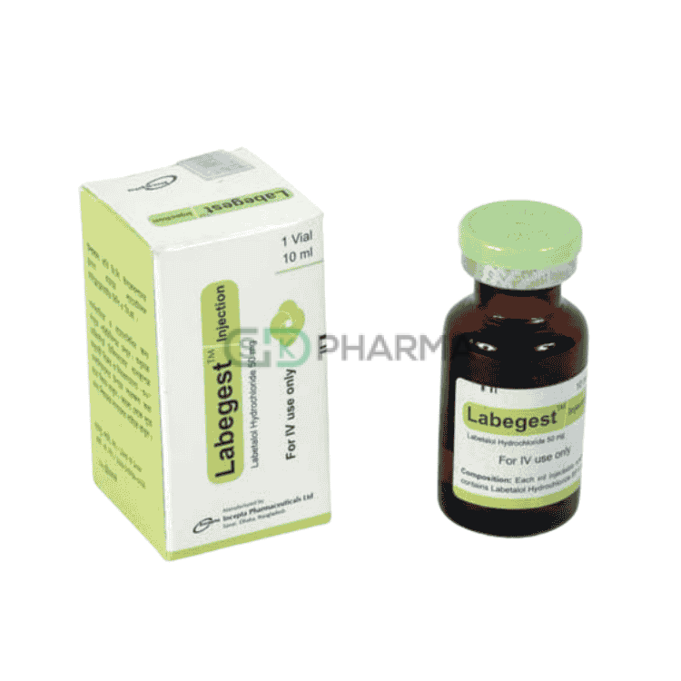 Labegest Injection 50 mg/10 ml (Labetalol Hydrochloride)