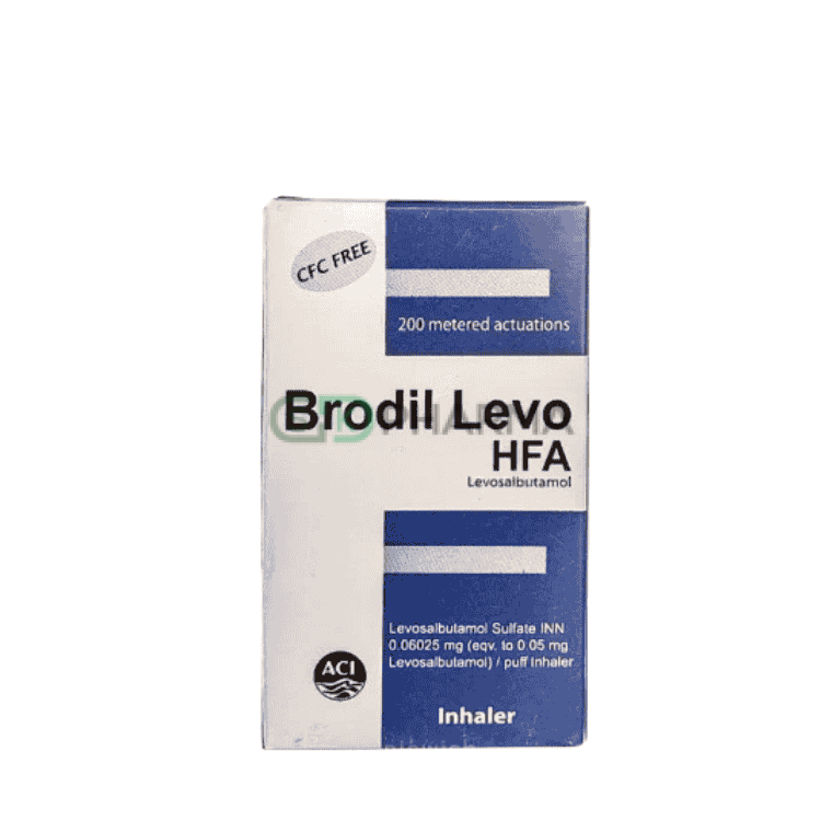 Brodil Levo Inhaler 50 mcg/puff (Levosalbutamol (Respirator preparation))